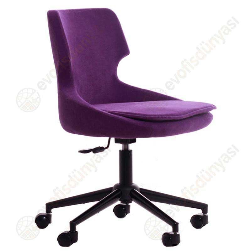 Sude Çalışma Koltuğu Mor - Siyah Boya