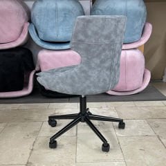 Sude Çalışma Koltuğu Gri - Siyah Boya