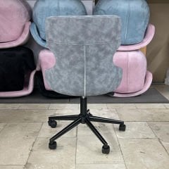 Sude Çalışma Koltuğu Gri - Siyah Boya