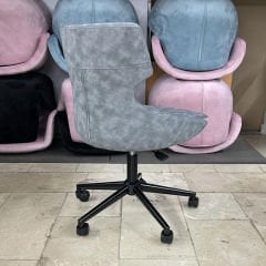 Sude Çalışma Koltuğu Gri - Siyah Boya