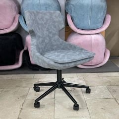 Sude Çalışma Koltuğu Gri - Siyah Boya