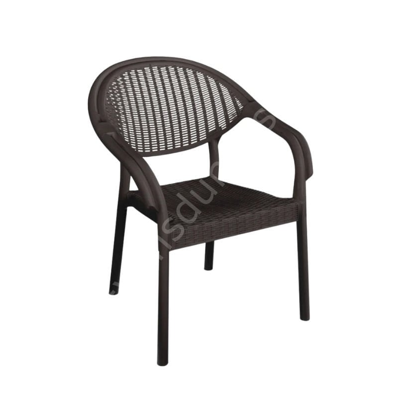 Find Rattan Efektli PP Kollu Sandalye Kahve