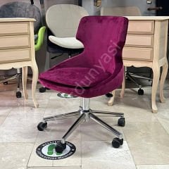 Sude Çalışma Koltuğu Bordo - Krom