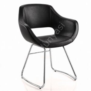 Store Krom Ayak Bekleme Sandalyesi Beyaz