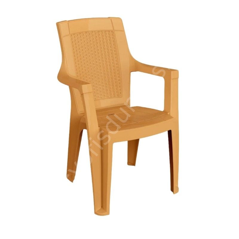 Alp Kollu Plastik Sandalye Teak