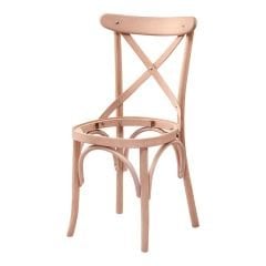 Ham Tonet Çapraz Döşemeli Ahşap Sandalye