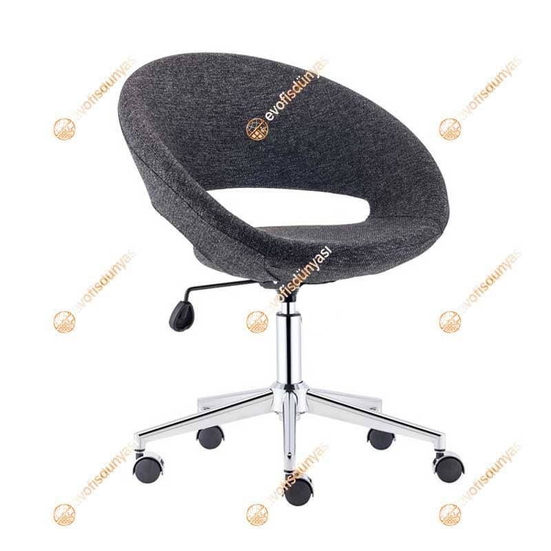 Song Çalışma Koltuğu Keten Gri - Krom