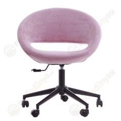 Song Çalışma Koltuğu Pembe - Siyah Boya