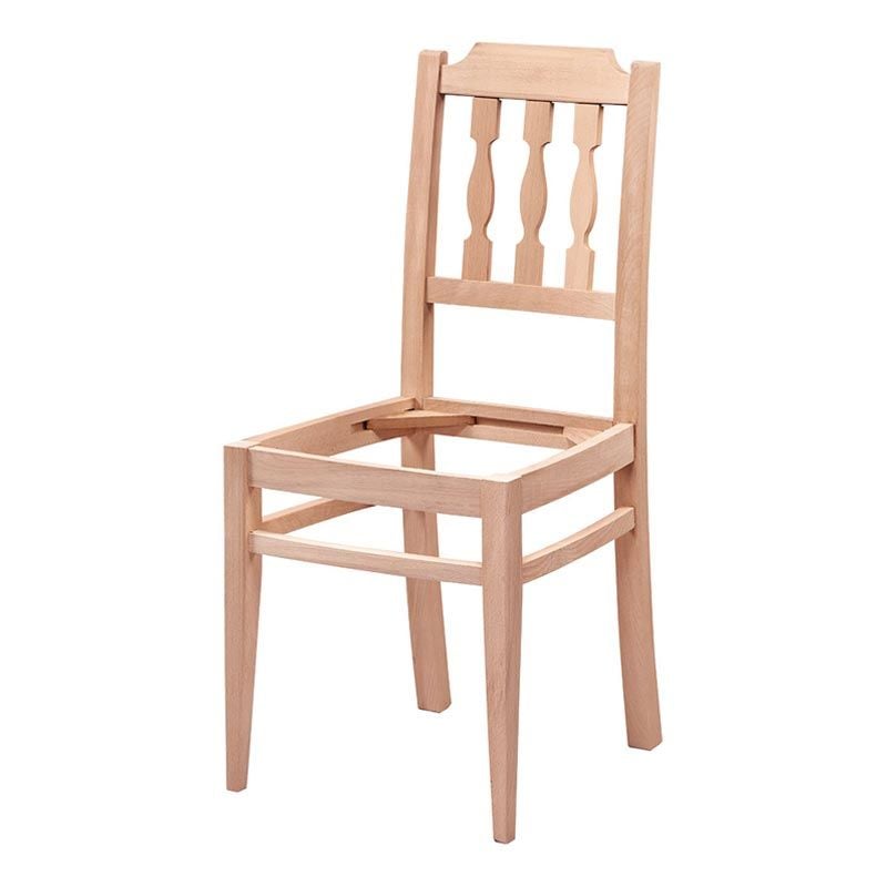 Ham Izgaralı Döşemeli Ahşap Sandalye