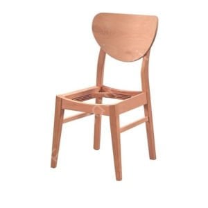 Ham Konik Papel Ahşap Sandalye