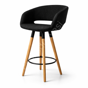 Ciro Ahşap Ayaklı Bar Sandalyesi