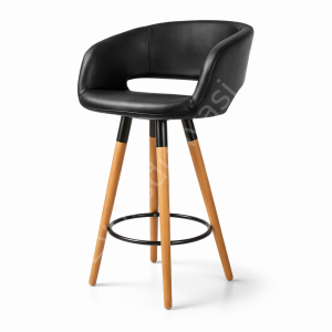 Ciro Ahşap Ayaklı Bar Sandalyesi