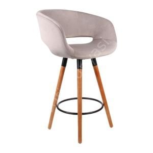 Ciro Ahşap Ayaklı Bar Sandalyesi