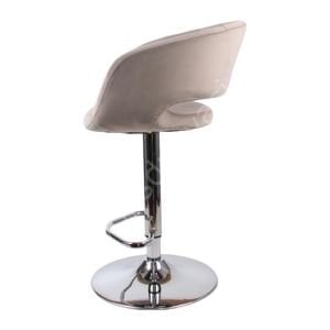 Ciro Boru Ayaklı Bar Sandalyesi Kül Gri Kumaş