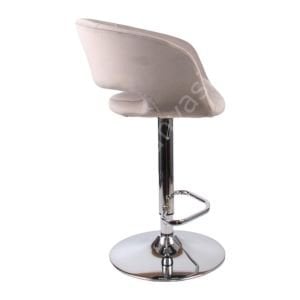 Ciro Boru Ayaklı Bar Sandalyesi Kül Gri Kumaş