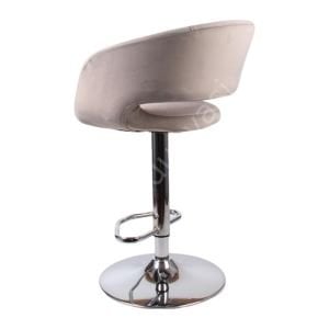 Ciro Boru Ayaklı Bar Sandalyesi Kül Gri Kumaş