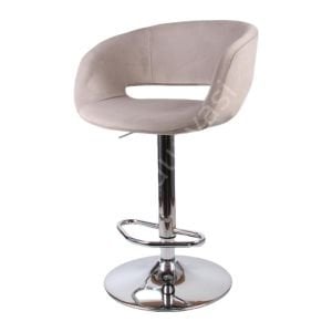 Ciro Boru Ayaklı Bar Sandalyesi Kül Gri Kumaş