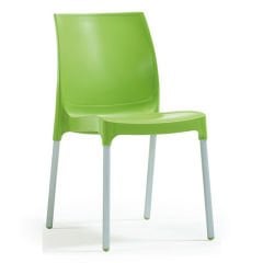 Lermi Alüminyum Ayaklı Plastik Sandalye Yeşil