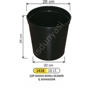 Ofis Tipi Silindir Delikli Çöp Kovası 10 Litre