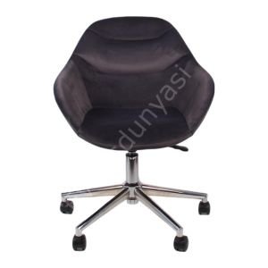 Arf Krom Ayaklı Çalışma Sandalyesi Antrasit Kumaş