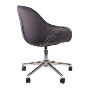 Arf Krom Ayaklı Çalışma Sandalyesi Antrasit Kumaş