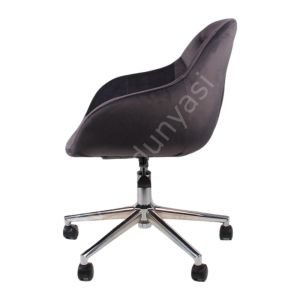 Arf Krom Ayaklı Çalışma Sandalyesi Antrasit Kumaş