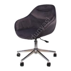 Arf Krom Ayaklı Çalışma Sandalyesi Antrasit Kumaş