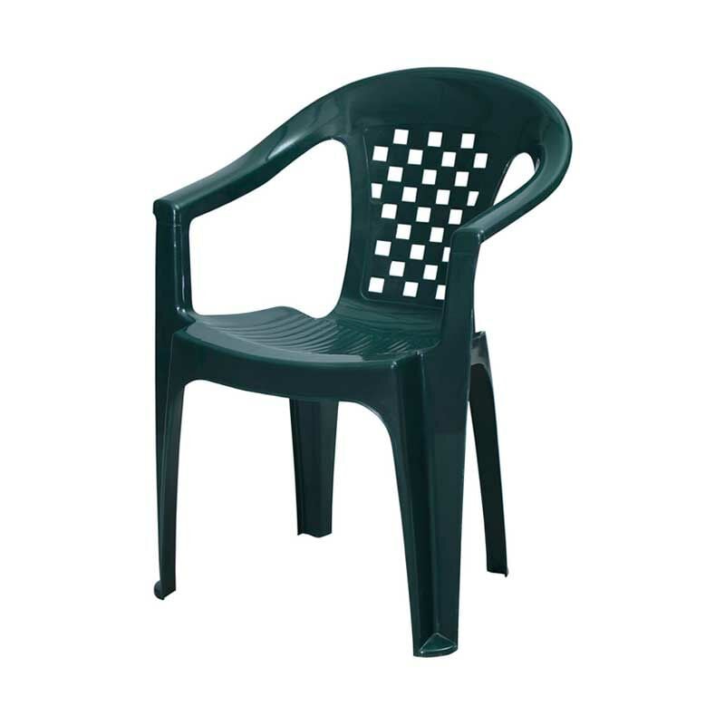 Gento Kollu Plastik Sandalye Yeşil