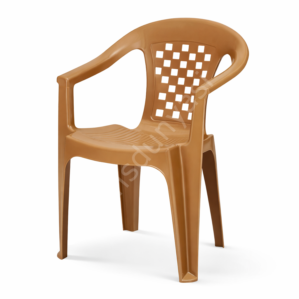 Gento Kollu Plastik Sandalye Teak