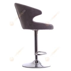 Buket Tepsi Ayaklı Bar Sandalyesi Gri Kumaş