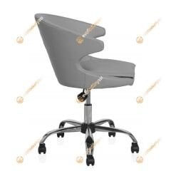 Buket Suni Deri Çalışma Sandalyesi Gri - Krom