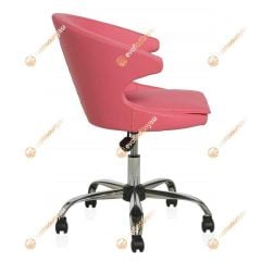 Buket Suni Deri Çalışma Sandalyesi Pembe - Krom
