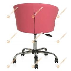 Buket Suni Deri Çalışma Sandalyesi Pembe - Krom