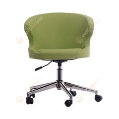 Buket Suni Deri Çalışma Sandalyesi A.Yeşil - Krom