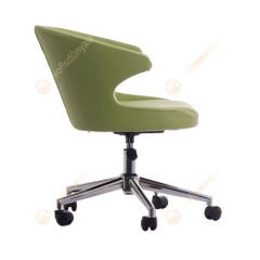 Buket Suni Deri Çalışma Sandalyesi A.Yeşil - Krom