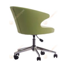 Buket Suni Deri Çalışma Sandalyesi A.Yeşil - Krom