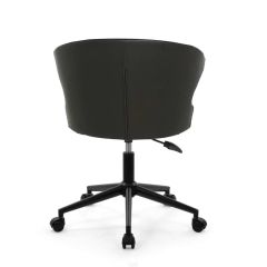 Buket Suni Deri Çalışma Sandalyesi Siyah - Siyah Boya