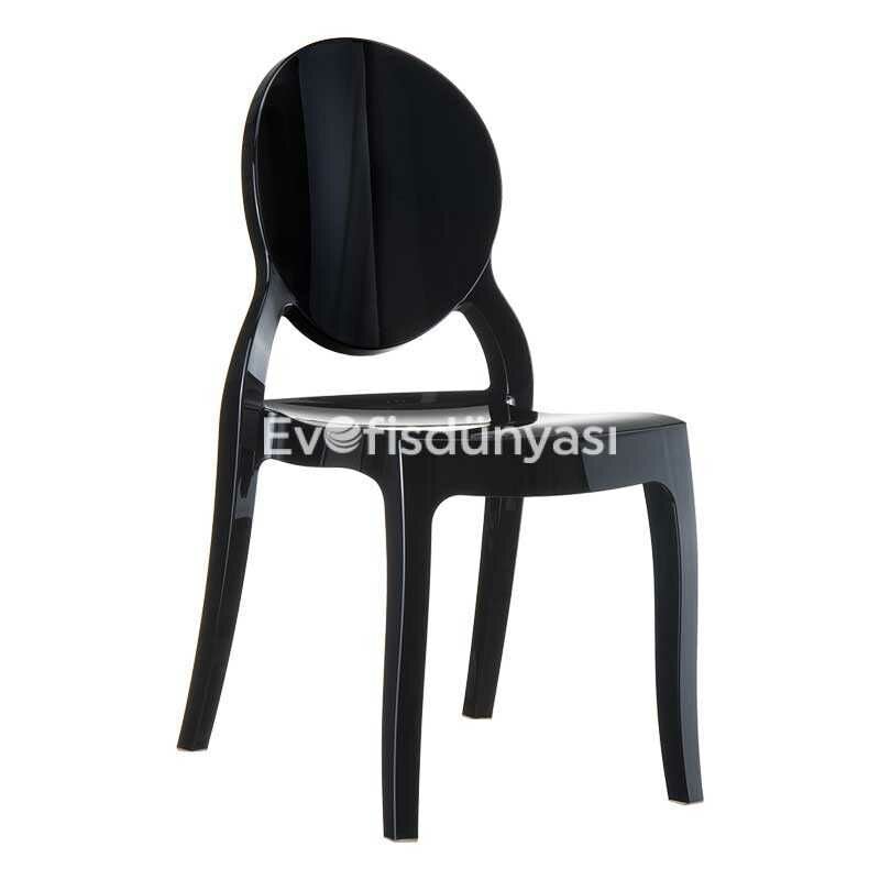 Elizabeth Polikarbon Sandalye Siyah