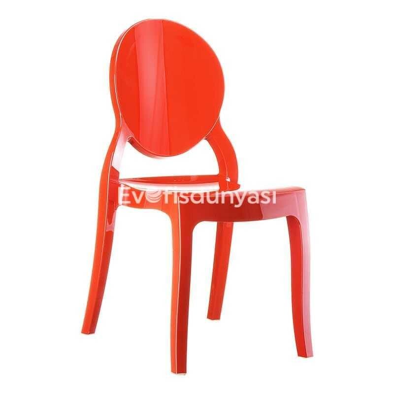 Elizabeth Polikarbon Sandalye Kırmızı