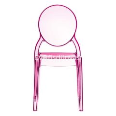 Elizabeth Polikarbon Sandalye Pembe Transparan