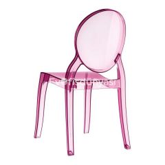 Elizabeth Polikarbon Sandalye Pembe Transparan