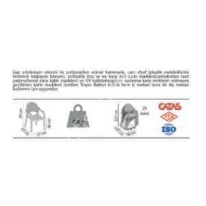 Tau PP Plastik Sandalye Cappucinno