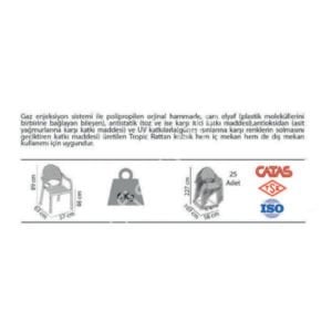 Tau PP Plastik Sandalye Cappucinno