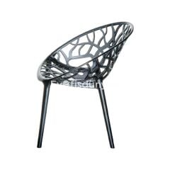 Crystal Polikarbon Sandalye Siyah