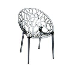 Crystal Polikarbon Sandalye Siyah Transparan