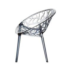 Crystal Polikarbon Sandalye Siyah Transparan