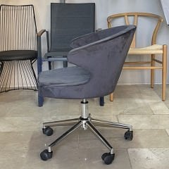 Buket Kumaş Çalışma Sandalyesi Antrasit - Krom