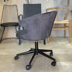 Buket Kumaş Çalışma Sandalyesi Antrasit - Siyah Boya