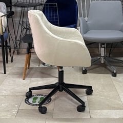 Megan Bilgisayar ve Çalışma Koltuğu Krem - Siyah Boya