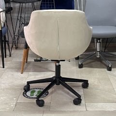 Megan Bilgisayar ve Çalışma Koltuğu Krem - Siyah Boya